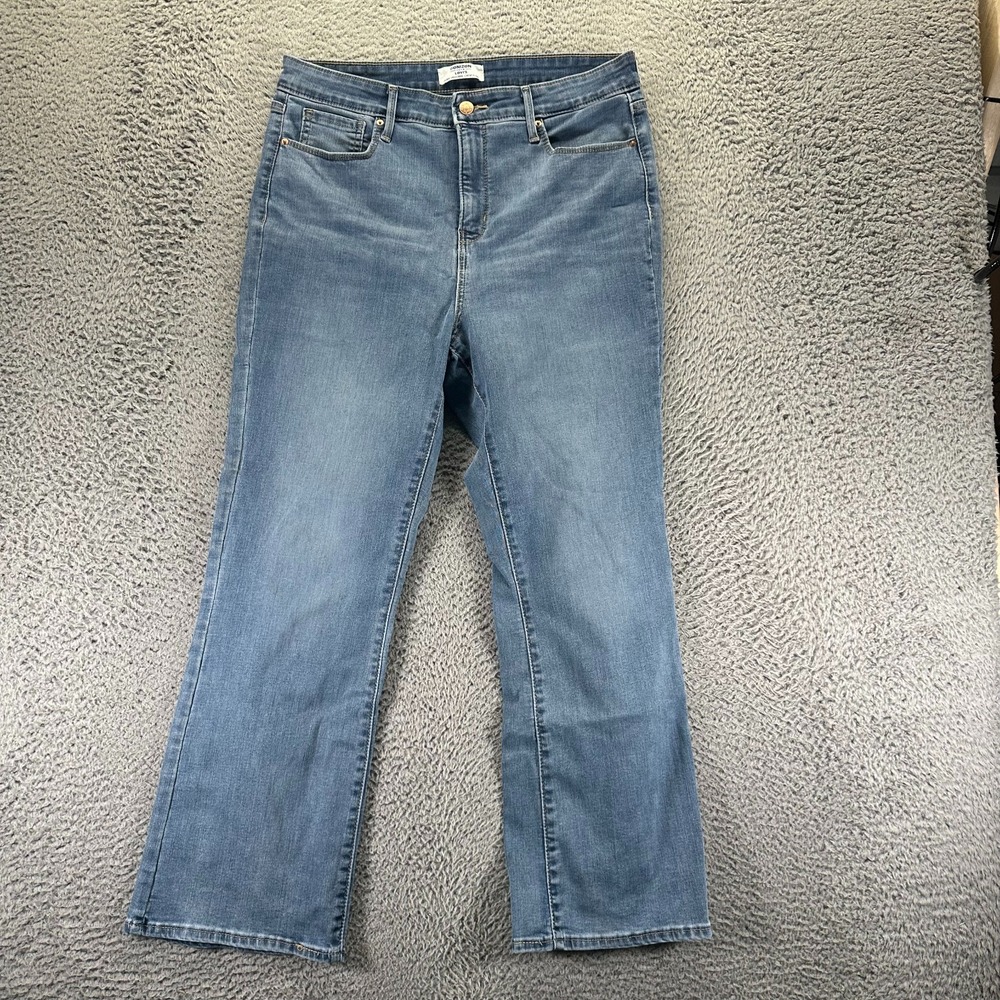 Denizen From Levi's Jeans Womens 33x27 Crop Flared High-Rise Faded Workwear